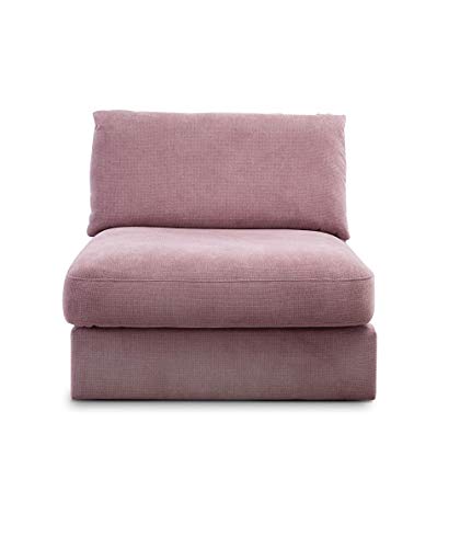 CAVADORE Sofa-Modul "Fiona" Sitzelement mit Rücken / XXL- Sessel mit Rückenlehne / 94 x 90 x 112 / Webstoff flieder-lila von CAVADORE