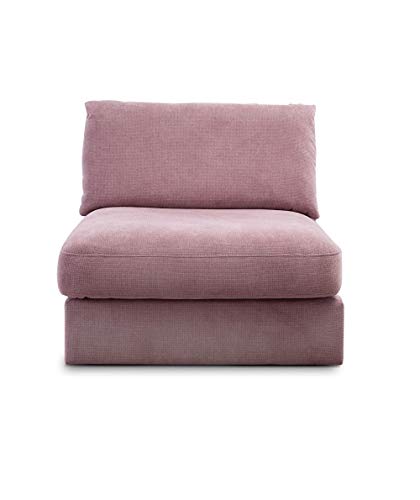 CAVADORE Sofa-Modul "Fiona" Sitzelement mit Rücken / XXL- Sessel mit Rückenlehne / 94 x 90 x 112 / Webstoff flieder-lila von CAVADORE