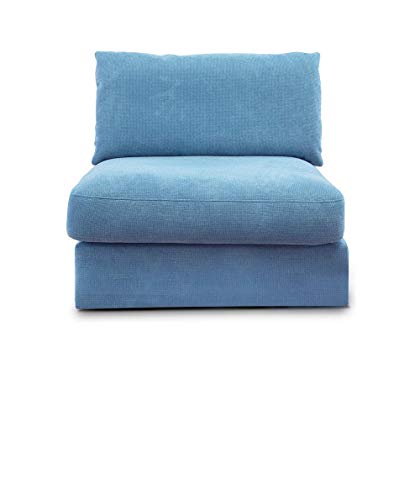 CAVADORE Sofa-Modul "Fiona" Sitzelement mit Rücken / XXL- Sessel mit Rückenlehne / 94 x 90 x 112 / Webstoff hellblau CAVADORE Sofa-Modul "Fiona" Sitzelement mit Rücken / XXL- Sessel mit Rückenlehne / 94 x 90 x 112 / Webstoff hellblau von CAVADORE