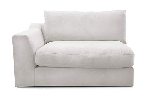 CAVADORE Sofa-Modul "Fiona"mit Armteil links / individuell kombinierbar als Ecksofa, Big Sofa oder Wohnlandschaft / 138 x 90 x 112 / Webstoff beige von CAVADORE