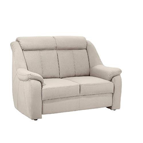 Cavadore 2-Sitzer Beata / 2er Couch im modernen Design / 138 x 98 x 92 / Mikrofaser Hellbeige von CAVADORE