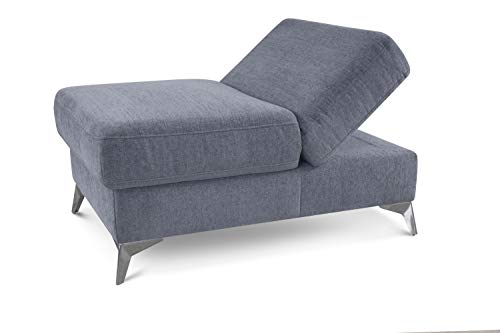 Cavadore 2-in-1 Sesselhocker Pavia / Sessel oder Hocker mit Klappfunktion passend zum Ecksofa Pavia / 117 x 76 x 47 cm / Chenille: Hellblau von CAVADORE