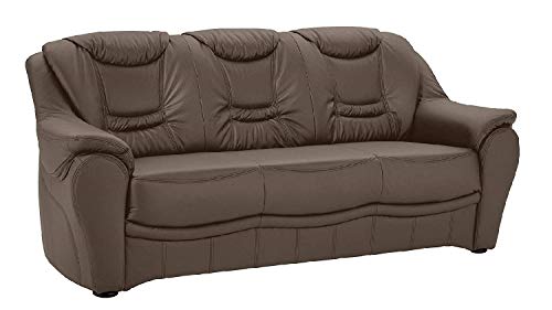 Cavadore 3-Sitzer Bansa mit Federkern / Polstercouch in Leder / 198 x 94 x 95 / Echtleder Graubraun Cavadore 3-Sitzer Bansa mit Federkern / Polstercouch in Leder / 198 x 94 x 95 / Echtleder Graubraun von CAVADORE