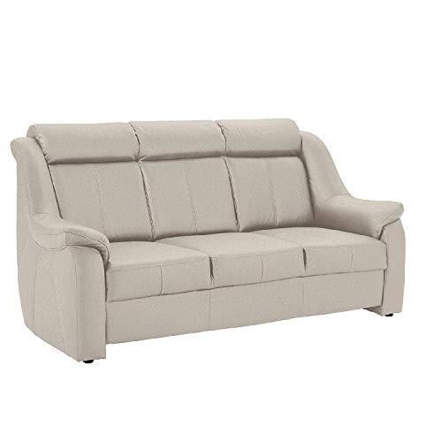 Cavadore 3-Sitzer Beata / 3er Couch im modernen Design / 188 x 98 x 92 / Mikrofaser Hellbeige von CAVADORE