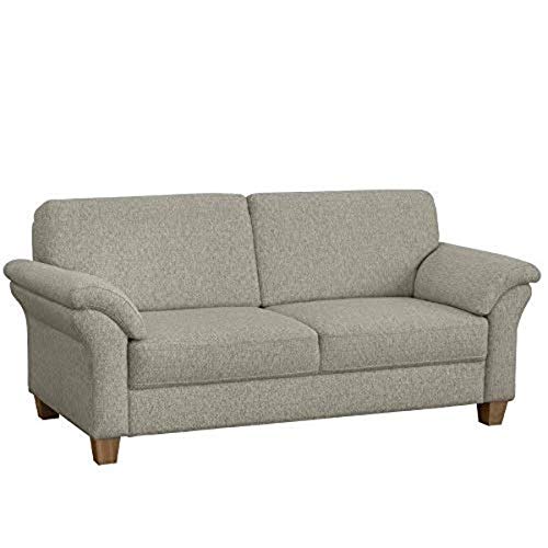 CAVADORE 3-Sitzer Byrum / Große 3er-Couch im Landhausstil mit Federkern / Passend zur edlen Sofagarnitur Byrum / 186 x 87 x 88 / Natur (Weiss-Beige) von CAVADORE