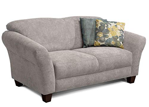 CAVADORE 2-Sitzer Gootlaand / Großes Sofa im Landhausstil / Mit Federkern / 163 x 89 x 84 / Hellgrau von CAVADORE