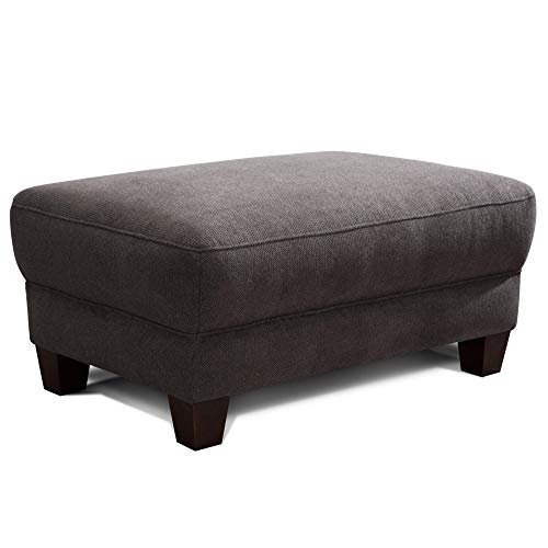 CAVADORE Hocker Gootlaand / Passend zu Landhaus Garnitur Gootlaand / Sitzhocker mit Federkern / 101 x 66 x 45 / dunkelgrau von CAVADORE