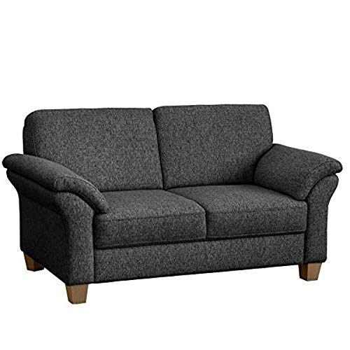 CAVADORE 2-Sitzer Byrum / Große 2er-Couch im Landhausstil mit Federkern / Passend zur edlen Sofagarnitur Byrum / 156 x 87 x 88 / Flachgewebe: Grau CAVADORE 2-Sitzer Byrum / Große 2er-Couch im Landhausstil mit Federkern / Passend zur edlen Sofagarnitur Byrum / 156 x 87 x 88 / Flachgewebe: Grau von CAVADORE