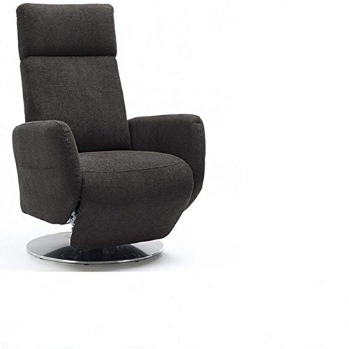 Cavadore TV-Sessel Cobra / Fernsehsessel mit Liegefunktion, Relaxfunktion / Stufenlos verstellbar / Ergonomie L / Belastbar bis 130 kg / 71 x 112 x 82 / Grau von CAVADORE