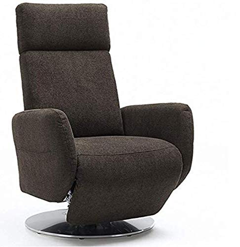 Cavadore TV-Sessel Cobra / Fernsehsessel mit Liegefunktion, Relaxfunktion / Stufenlos verstellbar / Ergonomie L / Belastbar bis 130 kg / 71 x 112 x 82 / Braun von CAVADORE