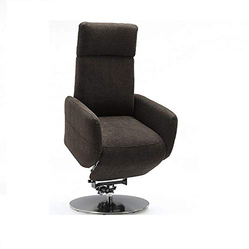 Cavadore TV-Sessel Cobra mit 2 E-Motoren und Aufstehhilfe / Elektrisch verstellbarer Fernsehsessel mit Fernbedienung / Relaxfunktion, Liegefunktion / bis 130 kg / L: 71 x 112 x 82 / braun von CAVADORE