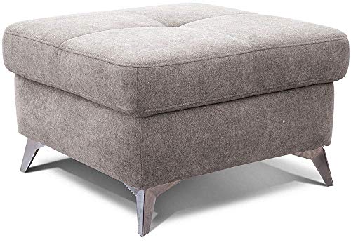 CAVADORE Polsterhocker Bali / Trendiger Sofahocker passend zum Ecksofa Bali / 72 x 46 x 72 / Beige-Grau von CAVADORE