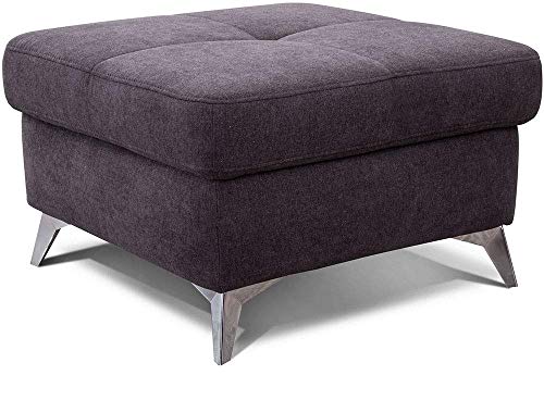 CAVADORE Polsterhocker Bali / Trendiger Sofahocker passend zum Ecksofa Bali / 72 x 46 x 72 / Dunkelgrau von CAVADORE