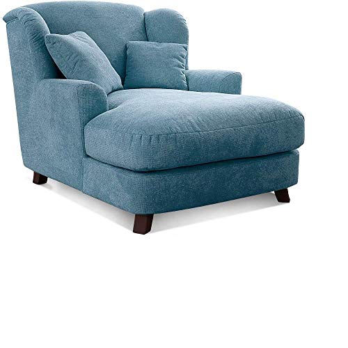 Cavadore XXL-Sessel Assado / Großer Polstersessel mit Holzfüßen und großer Sitzfläche / Inkl. 2 Zierkissen / 109 x 104 x 145 / Webstoff Hellblau Cavadore XXL-Sessel Assado / Großer Polstersessel mit Holzfüßen und großer Sitzfläche / Inkl. 2 Zierkissen / 109 x 104 x 145 / Webstoff Hellblau von CAVADORE