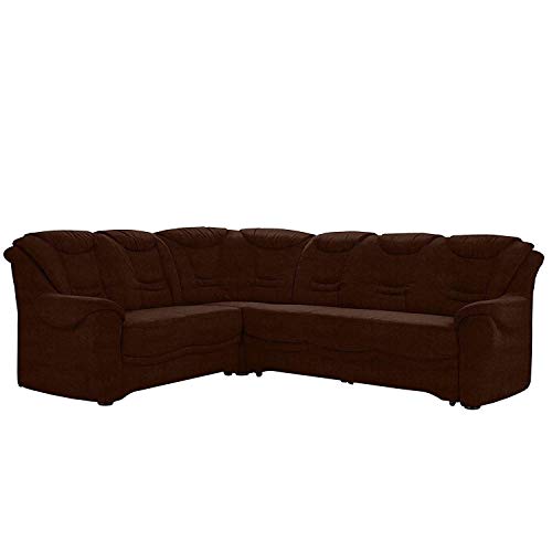Cavadore Ecksofa Bansa mit Federkern / Polstercouch im klassischen Design / 265 x 94 x 215 / Mikrofaser Braun Cavadore Ecksofa Bansa mit Federkern / Polstercouch im klassischen Design / 265 x 94 x 215 / Mikrofaser Braun von CAVADORE