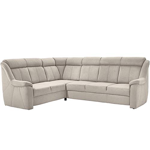 Cavadore Ecksofa Beata / Polstercouch in L-Form / inkl. Relaxfunktion / 261 x 98 x 211 / Mikrofaser Hellbeige von CAVADORE