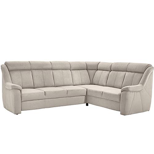 Cavadore Ecksofa Beata / Polstercouch in L-Form / inkl. Relaxfunktion / 261 x 98 x 211 / Mikrofaser Hellbeige von CAVADORE