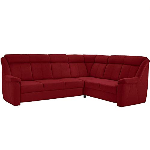 Cavadore Ecksofa Beata / Polstercouch in L-Form / inkl. Relaxfunktion / 261 x 98 x 211 / Mikrofaser Rot von CAVADORE