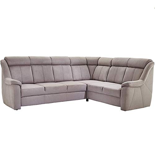 Cavadore Ecksofa Beata im modernen Design / Polstercouch in L-Form / 261 x 98 x 211 / Mikrofaser Anthrazit von CAVADORE