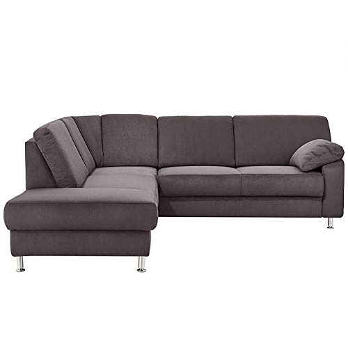 Cavadore Ecksofa Belfast mit Ottomane links / Polsterecke mit Federkern / inkl. Vorziehsitz und Bettkasten / 243 x 88 x 218 / Mikrofaser Grau Cavadore Ecksofa Belfast mit Ottomane links / Polsterecke mit Federkern / inkl. Vorziehsitz und Bettkasten / 243 x 88 x 218 / Mikrofaser Grau von CAVADORE