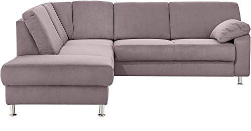 Cavadore Ecksofa Belfast mit Ottomane links / Polsterecke mit Federkern / 243 x 88 x 218 / Mikrofaser Anthrazit von CAVADORE