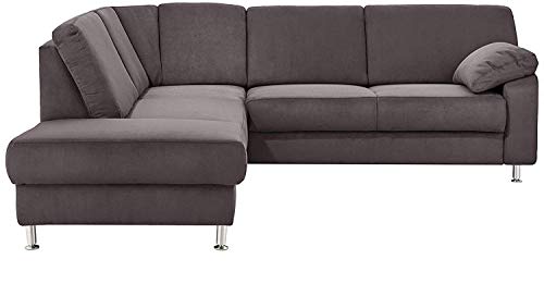 Cavadore Ecksofa Belfast mit Ottomane links / Polsterecke mit Federkern / 243 x 88 x 218 / Mikrofaser Grau Cavadore Ecksofa Belfast mit Ottomane links / Polsterecke mit Federkern / 243 x 88 x 218 / Mikrofaser Grau von CAVADORE