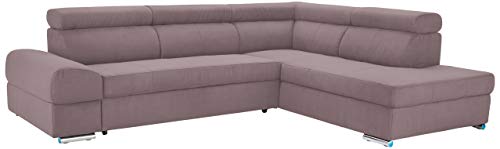 Cavadore Ecksofa Brady mit Ottomane rechts / Polsterecke mit Bettfunktion / inkl. Kopfteilverstellung / 270 x 79-93 x 215 / Mikrofaser Anthrazit von CAVADORE