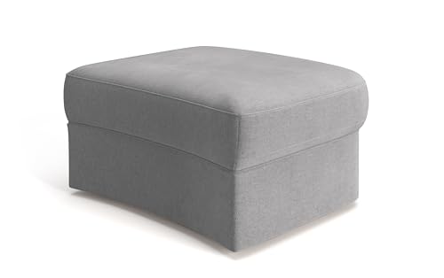 Cavadore Hocker Jawa / Bodennaher Polsterhocker in Nierenform / Ideal als Fußhocker oder Sitzgelegenheit / Passend zur Garnitur Jawa / 84 x 43 x 70 / Mikrofaser, Mittelgrau Cavadore Hocker Jawa / Bodennaher Polsterhocker in Nierenform / Ideal als Fußhocker oder Sitzgelegenheit / Passend zur Garnitur Jawa / 84 x 43 x 70 / Mikrofaser, Mittelgrau von CAVADORE