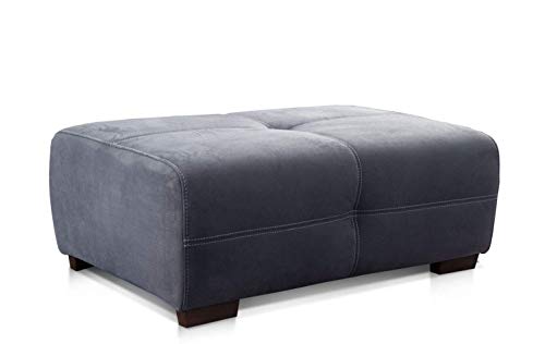 Cavadore Hocker Mavericco / XXL Sofahocker im modernen Design / Mikrofaser / Passend zu Big Sofa und Ecksofa Mavericco / 108 x 71 x 41 cm (BxHXT) / Mikrofaser Grau von CAVADORE