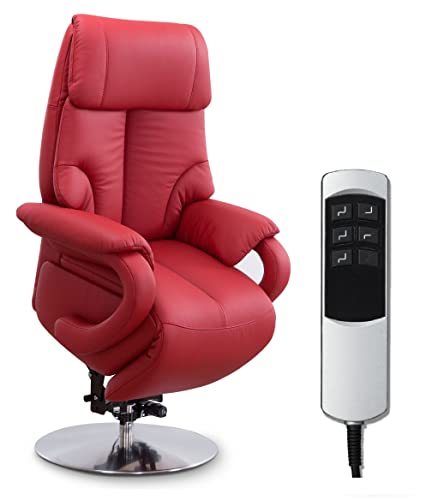 CAVADORE Ledersessel Istanbul / Fernsehsessel mit Aufstehhilfe, elektrisch verstellbarer Relaxfunktion / 2 E-Motoren / 80 x 115 x 79 / Echtleder: Rot CAVADORE Ledersessel Istanbul / Fernsehsessel mit Aufstehhilfe, elektrisch verstellbarer Relaxfunktion / 2 E-Motoren / 80 x 115 x 79 / Echtleder: Rot von CAVADORE