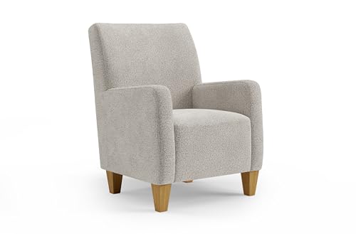 Cavadore Sessel Vida / Polstersessel im trendigen Design / 74 x 93 x 81 / Chenille, Naturweiß von CAVADORE