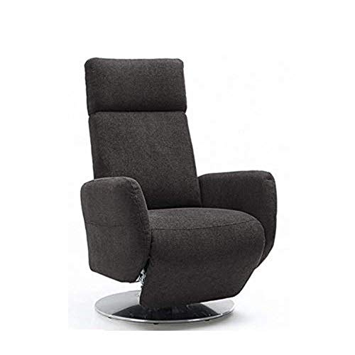 Cavadore TV-Sessel Cobra, Fernsehsessel mit 2 E-Motoren und Akku, Relaxfunktion, Liegefunktion, Ergonomie M, 71 x 110 x 82, Belastbar bis 130 kg, grau von CAVADORE