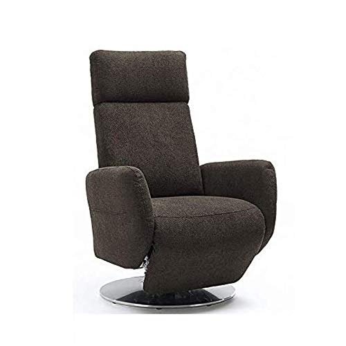 Cavadore TV-Sessel Cobra, Fernsehsessel mit 2 E-Motoren und Akku, Relaxfunktion, Liegefunktion, Ergonomie L, 71 x 112 x 82, Belastbar bis 130 kg, schlamm von CAVADORE