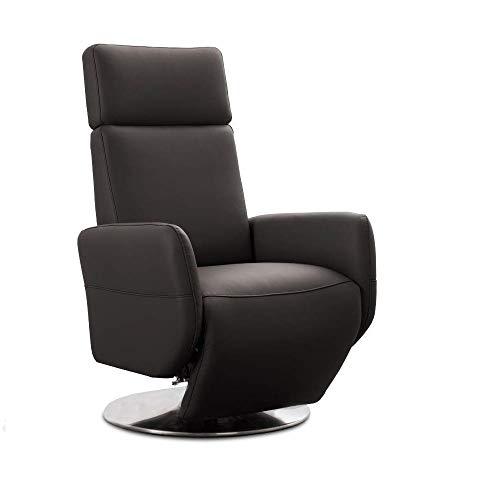 Cavadore TV-Sessel Cobra / Fernsehsessel mit 2 E-Motoren und Akku / Relaxfunktion, Liegefunktion / Ergonomie L / 71 x 112 x 82 / Echtleder Mokka von CAVADORE