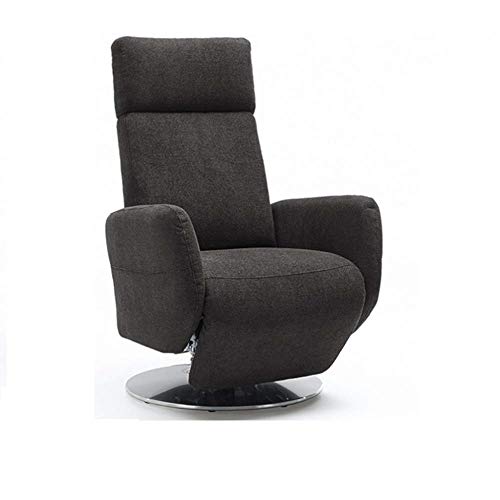 Cavadore TV-Sessel Cobra mit 2 E-Motoren/ Elektrisch verstellbarer Fernsehsessel mit Fernbedienung / Relaxfunktion, Liegefunktion / Ergonomie M / Belastbar bis 130 kg / 71 x 110 x 82 / grau von CAVADORE