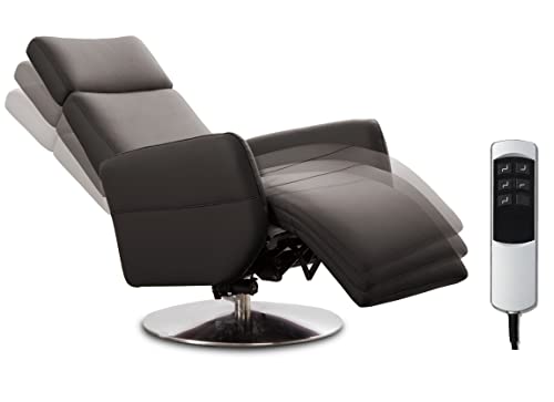 Cavadore TV-Sessel Cobra mit 2 E-Motoren / Elektrischer Fernsehsessel mit Fernbedienung / Relaxfunktion, Liegefunktion / Ergonomie L / Belastbar bis 130 kg / 71 x 112 x 82 / Echtleder Mokka von CAVADORE