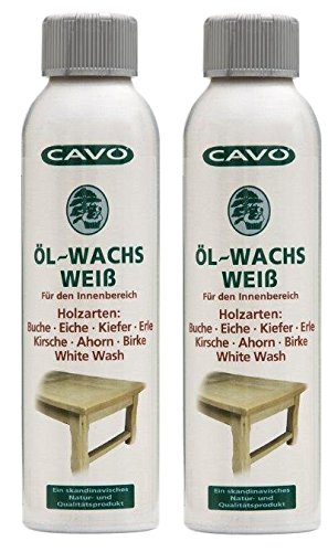CAVO Öl-Wachs Weiss Bianco 2er-Pack (=2x250ml) von CAVO