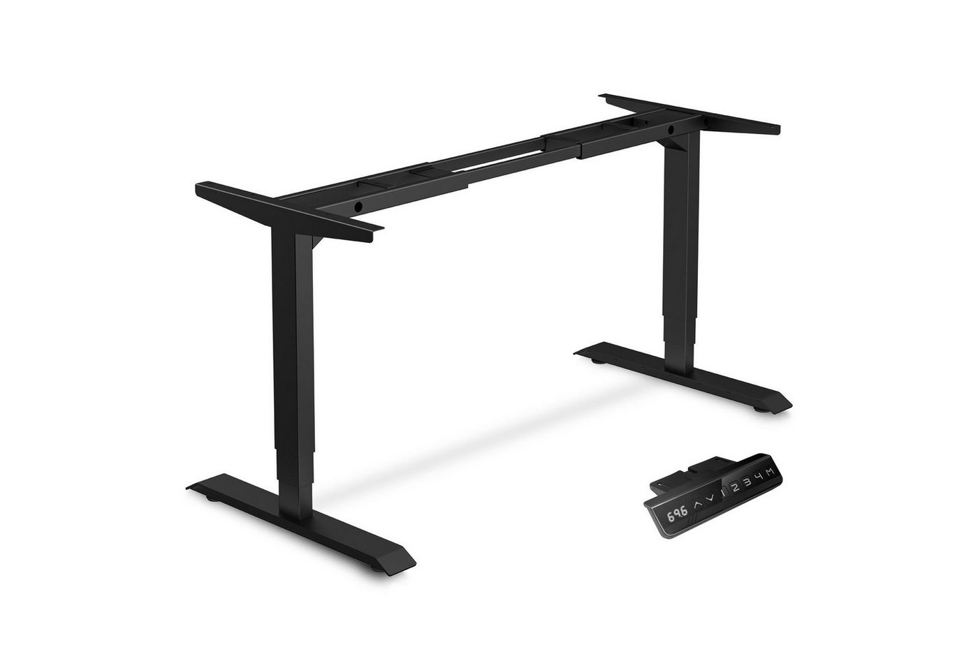CAVO Tischgestell Schreibtischgestell elektrisch höhenverstellbar Memoryeffekt, belastbar bis 120 kg Höhe verstellbar 595 - 1245 mm schwarz von CAVO