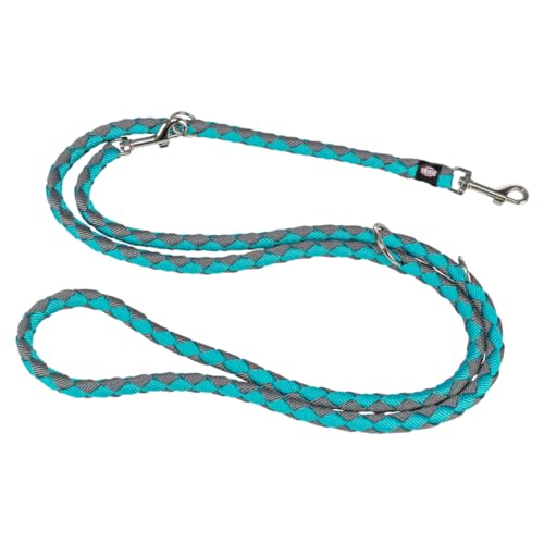 TRIXIE Hundeleine Cavo V-Leine L–XL, 2,00 m ø 18 mm in ozean/grafit - verstellbare Leine für Outdooraktivitäten - für große bis sehr große Hunde - 143612 von TRIXIE