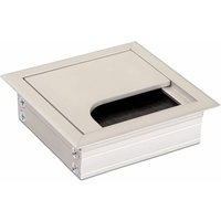 Cavo - 2er Pack - Kabeldurchlass Kabeldose eckig 80 x 80 mm Silber eloxiert von CAVO