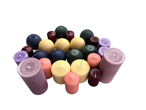 CAVSGL - 5 Kg - Kerzenpaket Großpackung - B Ware Kerzenpaket aus Qualitätskerzen - Stumpenkerzen - Blockkerzen (5, Kilogramm) von CAVSGL