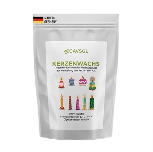 Kerzenwachs Granulat -15 Kg - Weiß - in Pulverform zur Herstellung von Kerzen - Paraffin Wachsgranulat Hochrein - Made in Germany - CAVSGL Kerzenwachs Granulat -15 Kg - Weiß - in Pulverform zur Herstellung von Kerzen - Paraffin Wachsgranulat Hochrein - Made in Germany - CAVSGL von CAVSGL
