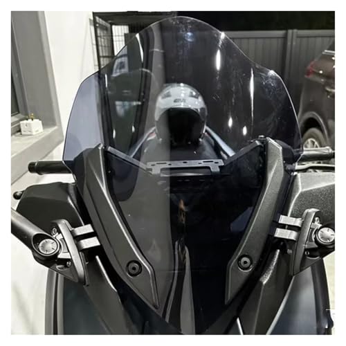 CAWEUER Kompatibel mit Yamaha Xmax 300 XMAX300 X-MAX 300 X-MAX300 Xmax250 Xmax 250 2018 2019 2020 2021 2022 Motorrad-Sport-Frontscheibe(Translucent Black) von CAWEUER