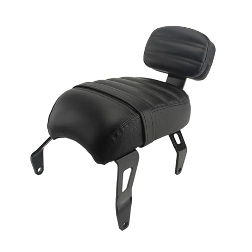 CAWEUER Motorradsitz, Soziussitz mit Abnehmbarer Rückenlehne hinten, Mini-Sissybar, kompatibel mit Indian Scout Bobber Sixty Twenty 2018–2023(Black) von CAWEUER