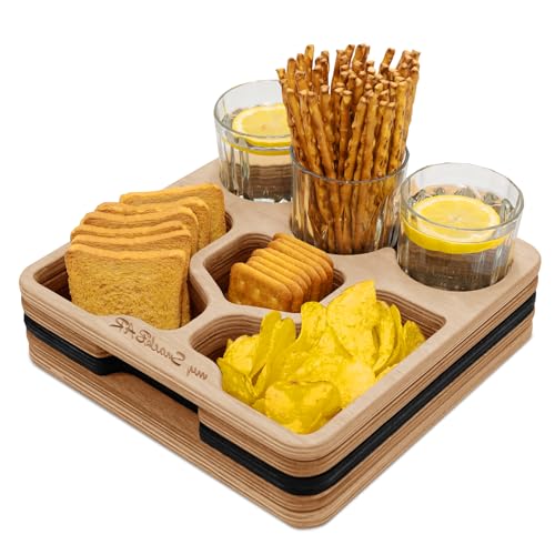 Couchbar, Couchbutler, Snackbox, Couchorganizer, Sofaorganizer, Tablett serviertablett handgefertigt, Snackteller, Snagger, Servierplatte, Tablett Couchbutler, Sofaablage, Getränkehalter, Made IN EU von CAWI