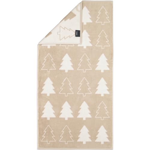 CAWÖ Home Handtücher Christmas Edition Tannenbäume 794 Natur - 33 Handtuch 50x100 cm von Cawö