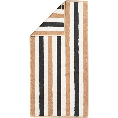 CAWÖ Home Handtücher Coast Stripes 6213 anthrazit-Natur - 37 Duschtuch 70x140 cm von Cawö