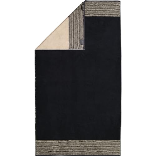 CAWÖ Home Handtücher Luxury Home Two-Tone 590 schwarz - 93 Duschtuch 80x150 cm von Cawö