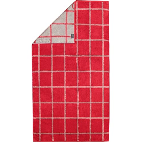 Cawö Home Handtücher Luxury Home Two-Tone Grafik 604 Bordeaux - 22 Duschtuch 80x150 cm von Cawö