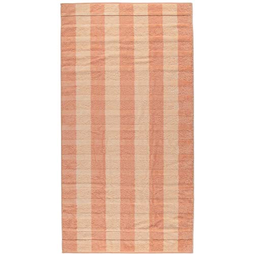 Cawö Home Handtücher Noblesse Modern Classic Blockstreifen 1073 lachs - 30 Duschtuch 80x150 cm von Cawö